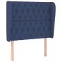 Headboard with blue fabric ears 103x23x118/128 cm by vidaXL, Headboards and footboards - Ref: Foro24-3118288, Price: 91,04 €,...
