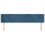 Cabecero de terciopelo azul oscuro 203x16x78/88 cm de vidaXL, Cabeceros y pies de cama - Ref: Foro24-3118558, Precio: 75,69 €...