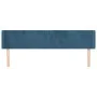 Cabecero de terciopelo azul oscuro 203x16x78/88 cm de vidaXL, Cabeceros y pies de cama - Ref: Foro24-3118558, Precio: 74,55 €...