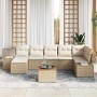 Conjunto de sofá de jardín 8 pcs Beige y blanco en Sofás de exterior | Comprar online en Foru.es