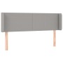 Cabecero de tela gris claro 147x16x78/88 cm de vidaXL, Cabeceros y pies de cama - Ref: Foro24-3118486, Precio: 67,71 €, Descu...