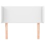 Cabecero de cuero sintético blanco 103x16x78/88 cm de vidaXL, Cabeceros y pies de cama - Ref: Foro24-3118573, Precio: 41,87 €...