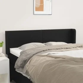 Black synthetic leather headboard 147x16x78/88 cm by vidaXL, Headboards and footboards - Ref: Foro24-3118578, Price: 65,62 €,...