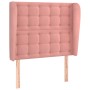 Cabecero con orejas de terciopelo rosa 103x23x118/128 cm de vidaXL, Cabeceros y pies de cama - Ref: Foro24-3118437, Precio: 8...