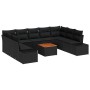 Conjunto de sofá de jardín 10 pcs Negro en Sofás de exterior | Comprar online en Foru.es