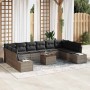 Conjunto de sofá de jardín 11 pcs Gris en Sofás de exterior | Comprar online en Foru.es
