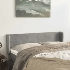 Hellgraues Samtkopfteil 147x16x78/88 cm von vidaXL, Kopf- und Fußteile - Ref: Foro24-3118536, Preis: 70,77 €, Rabatt: %