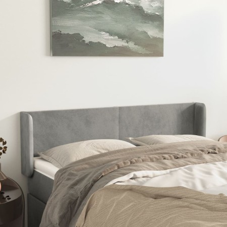 Cabecero de terciopelo gris claro 147x16x78/88 cm de vidaXL, Cabeceros y pies de cama - Ref: Foro24-3118536, Precio: 72,66 €,...