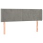 Cabecero de terciopelo gris claro 147x16x78/88 cm de vidaXL, Cabeceros y pies de cama - Ref: Foro24-3118536, Precio: 72,66 €,...