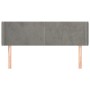 Cabecero de terciopelo gris claro 147x16x78/88 cm de vidaXL, Cabeceros y pies de cama - Ref: Foro24-3118536, Precio: 72,66 €,...