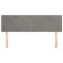 Cabecero de terciopelo gris claro 147x16x78/88 cm de vidaXL, Cabeceros y pies de cama - Ref: Foro24-3118536, Precio: 70,77 €,...