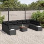 Conjunto de sofá de jardín 11 pcs Negro en Sofás de exterior | Comprar online en Foru.es