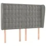 Headboard with light gray velvet ears 147x23x118/128 cm by vidaXL, Headboards and footboards - Ref: Foro24-3118438, Price: 16...