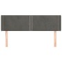 Cabecero de terciopelo gris oscuro 147x16x78/88 cm de vidaXL, Cabeceros y pies de cama - Ref: Foro24-3118677, Precio: 57,78 €...