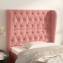 Cabecero con orejas de terciopelo rosa 103x23x118/128 cm de vidaXL, Cabeceros y pies de cama - Ref: Foro24-3118339, Precio: 1...