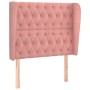 Cabecero con orejas de terciopelo rosa 103x23x118/128 cm de vidaXL, Cabeceros y pies de cama - Ref: Foro24-3118339, Precio: 1...