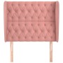 Cabecero con orejas de terciopelo rosa 103x23x118/128 cm de vidaXL, Cabeceros y pies de cama - Ref: Foro24-3118339, Precio: 1...