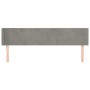 Cabecero de terciopelo gris claro 183x16x78/88 cm de vidaXL, Cabeceros y pies de cama - Ref: Foro24-3118548, Precio: 66,77 €,...