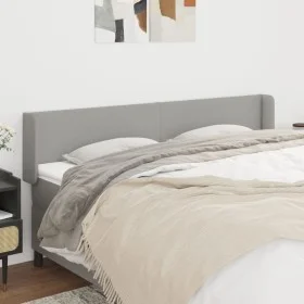 Light gray fabric headboard 203x16x78/88 cm by vidaXL, Headboards and footboards - Ref: Foro24-3118510, Price: 68,43 €, Disco...
