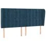 Kopfteil mit dunkelblauen Samtohren 203x23x118/128 cm von vidaXL, Kopf- und Fußteile - Ref: Foro24-3118460, Preis: 158,04 €, ...