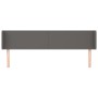 Cabecero de cuero sintético gris 163x16x78/88 cm de vidaXL, Cabeceros y pies de cama - Ref: Foro24-3118588, Precio: 76,18 €, ...