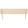Cabecero de tela color crema 203x16x78/88 cm de vidaXL, Cabeceros y pies de cama - Ref: Foro24-3118515, Precio: 80,71 €, Desc...
