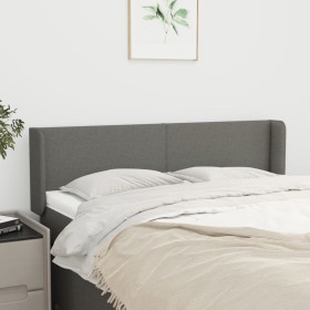 Cabecero de tela gris oscuro 147x16x78/88 cm de vidaXL, Cabeceros y pies de cama - Ref: Foro24-3118487, Precio: 74,25 €, Desc...