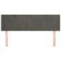 Cabecero de terciopelo gris oscuro 147x16x78/88 cm de vidaXL, Cabeceros y pies de cama - Ref: Foro24-3118537, Precio: 72,60 €...