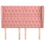 Cabecero con orejas de terciopelo rosa 147x23x118/128 cm de vidaXL, Cabeceros y pies de cama - Ref: Foro24-3118345, Precio: 1...