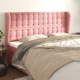 Headboard with pink velvet ears 163x23x118/128 cm by vidaXL, Headboards and footboards - Ref: Foro24-3118449, Price: 150,74 €...