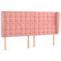 Cabecero con orejas de terciopelo rosa 163x23x118/128 cm de vidaXL, Cabeceros y pies de cama - Ref: Foro24-3118449, Precio: 1...