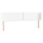 Kopfteil aus weißem Kunstleder, 203 x 16 x 78/88 cm von vidaXL, Kopf- und Fußteile - Ref: Foro24-3118737, Preis: 59,08 €, Rab...