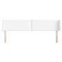 Kopfteil aus weißem Kunstleder, 203 x 16 x 78/88 cm von vidaXL, Kopf- und Fußteile - Ref: Foro24-3118737, Preis: 59,08 €, Rab...
