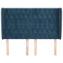 Cabecero con orejas de terciopelo azul oscuro 163x23x118/128 cm de vidaXL, Cabeceros y pies de cama - Ref: Foro24-3118350, Pr...