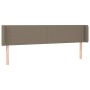 Cabecero de tela gris taupe 203x16x78/88 cm de vidaXL, Cabeceros y pies de cama - Ref: Foro24-3118514, Precio: 81,34 €, Descu...
