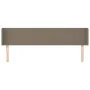Cabecero de tela gris taupe 203x16x78/88 cm de vidaXL, Cabeceros y pies de cama - Ref: Foro24-3118514, Precio: 79,21 €, Descu...