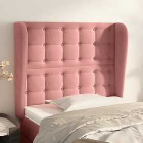 Cabecero con orejas de terciopelo rosa 83x23x118/128 cm de vidaXL, Cabeceros y pies de cama - Ref: Foro24-3118425, Precio: 83...
