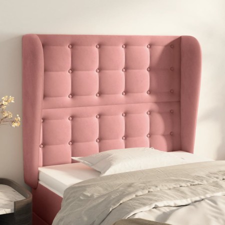 Cabecero con orejas de terciopelo rosa 83x23x118/128 cm de vidaXL, Cabeceros y pies de cama - Ref: Foro24-3118425, Precio: 83...