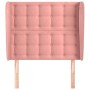 Cabecero con orejas de terciopelo rosa 83x23x118/128 cm de vidaXL, Cabeceros y pies de cama - Ref: Foro24-3118425, Precio: 83...