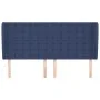 Headboard with blue fabric ears 183x23x118/128 cm by vidaXL, Headboards and footboards - Ref: Foro24-3118410, Price: 133,35 €...