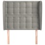 Cabecero con orejas de terciopelo gris claro 83x23x118/128 cm de vidaXL, Cabeceros y pies de cama - Ref: Foro24-3118420, Prec...