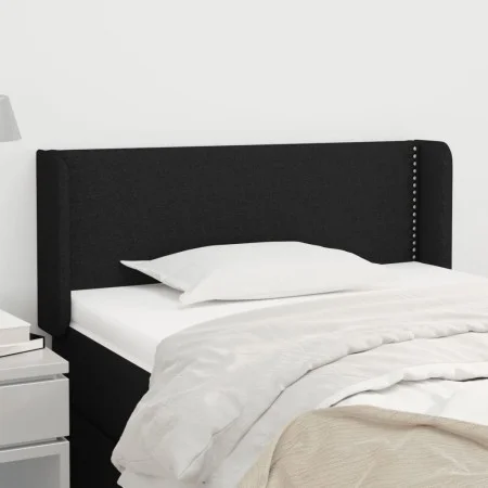 Black fabric headboard 93x16x78/88 cm by vidaXL, Headboards and footboards - Ref: Foro24-3118612, Price: 39,63 €, Discount: %