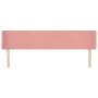 Pink velvet headboard 163x16x78/88 cm by vidaXL, Headboards and footboards - Ref: Foro24-3118547, Price: 66,79 €, Discount: %