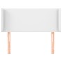 Cabecero de cuero sintético blanco 93x16x78/88 cm de vidaXL, Cabeceros y pies de cama - Ref: Foro24-3118567, Precio: 61,00 €,...