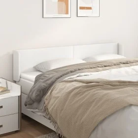 Kopfteil aus weißem Kunstleder, 203 x 16 x 78/88 cm von vidaXL, Kopf- und Fußteile - Ref: Foro24-3118597, Preis: 72,14 €, Rab...