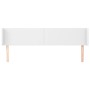 Cabecero de cuero sintético blanco 203x16x78/88 cm de vidaXL, Cabeceros y pies de cama - Ref: Foro24-3118597, Precio: 73,63 €...
