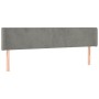 Cabecero de terciopelo gris claro 163x16x78/88 cm de vidaXL, Cabeceros y pies de cama - Ref: Foro24-3118542, Precio: 67,55 €,...