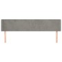 Cabecero de terciopelo gris claro 163x16x78/88 cm de vidaXL, Cabeceros y pies de cama - Ref: Foro24-3118542, Precio: 67,55 €,...