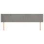 Cabecero de terciopelo gris claro 163x16x78/88 cm de vidaXL, Cabeceros y pies de cama - Ref: Foro24-3118542, Precio: 65,59 €,...