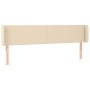 Cabecero de tela color crema 163x16x78/88 cm de vidaXL, Cabeceros y pies de cama - Ref: Foro24-3118499, Precio: 73,10 €, Desc...